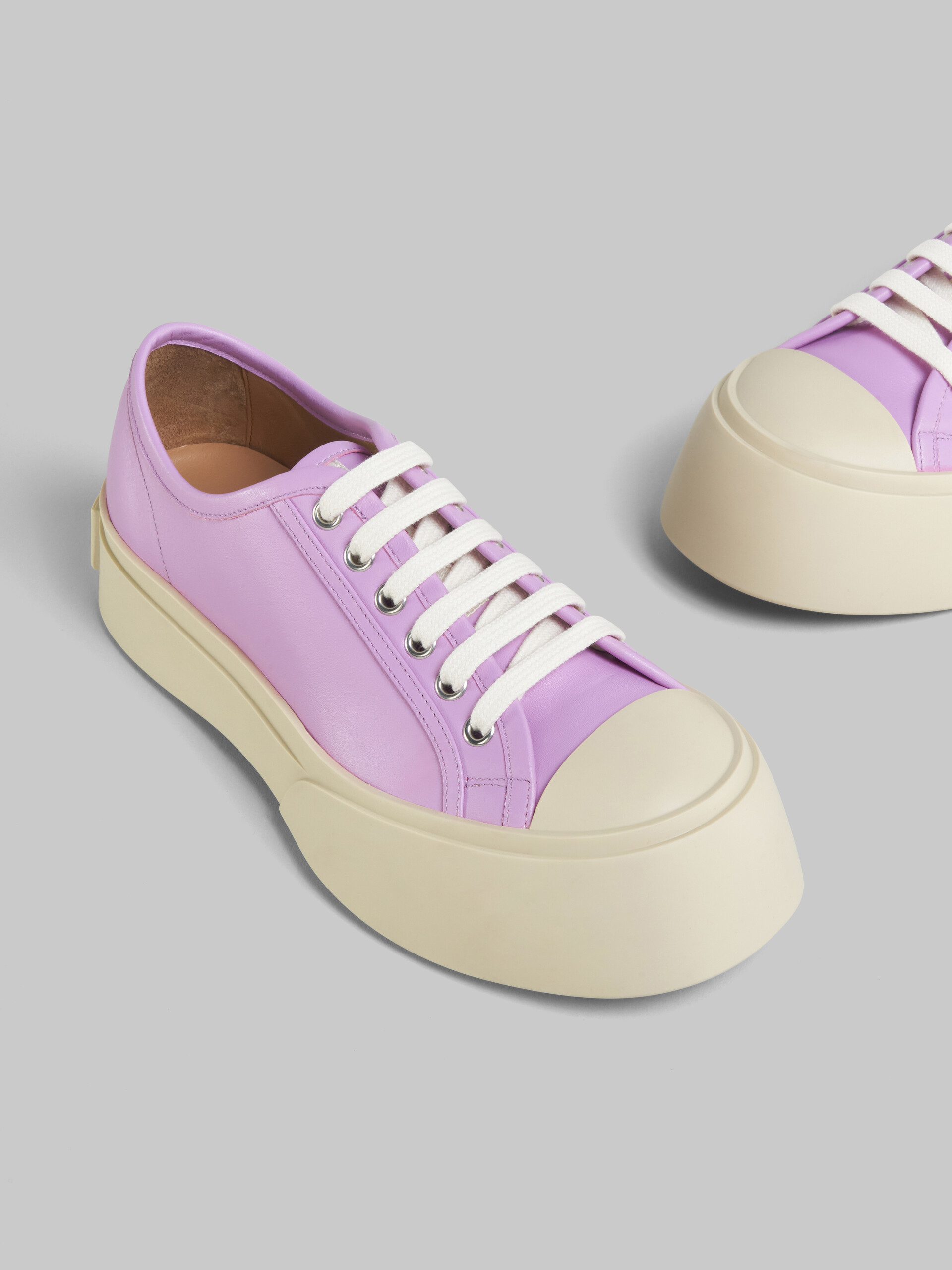 Lilac nappa leather Pablo lace-up sneaker - Sneakers - Image 5