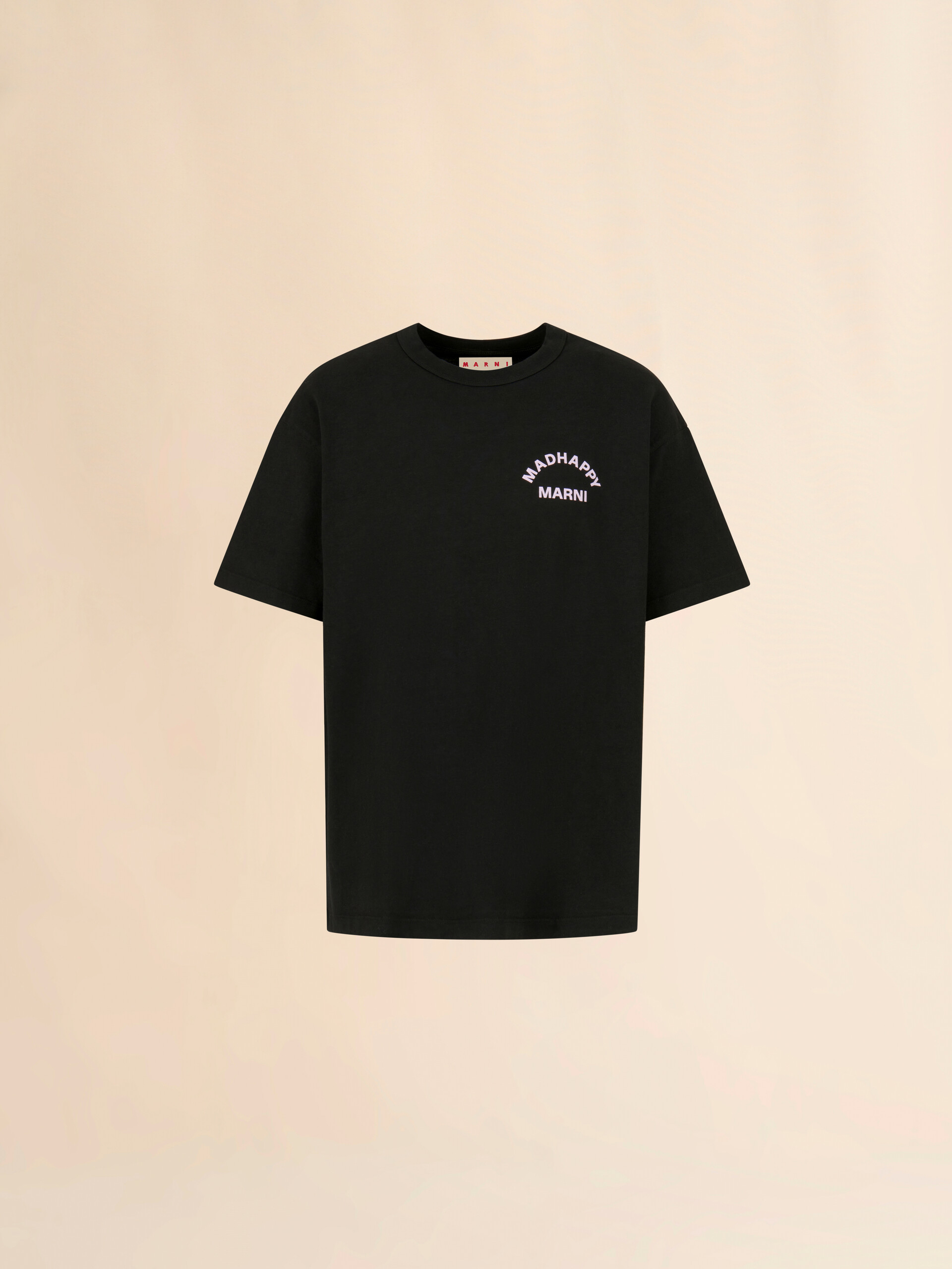 Marni + Madhappy black cotton T-shirt with animal print - Shirts - Image 1