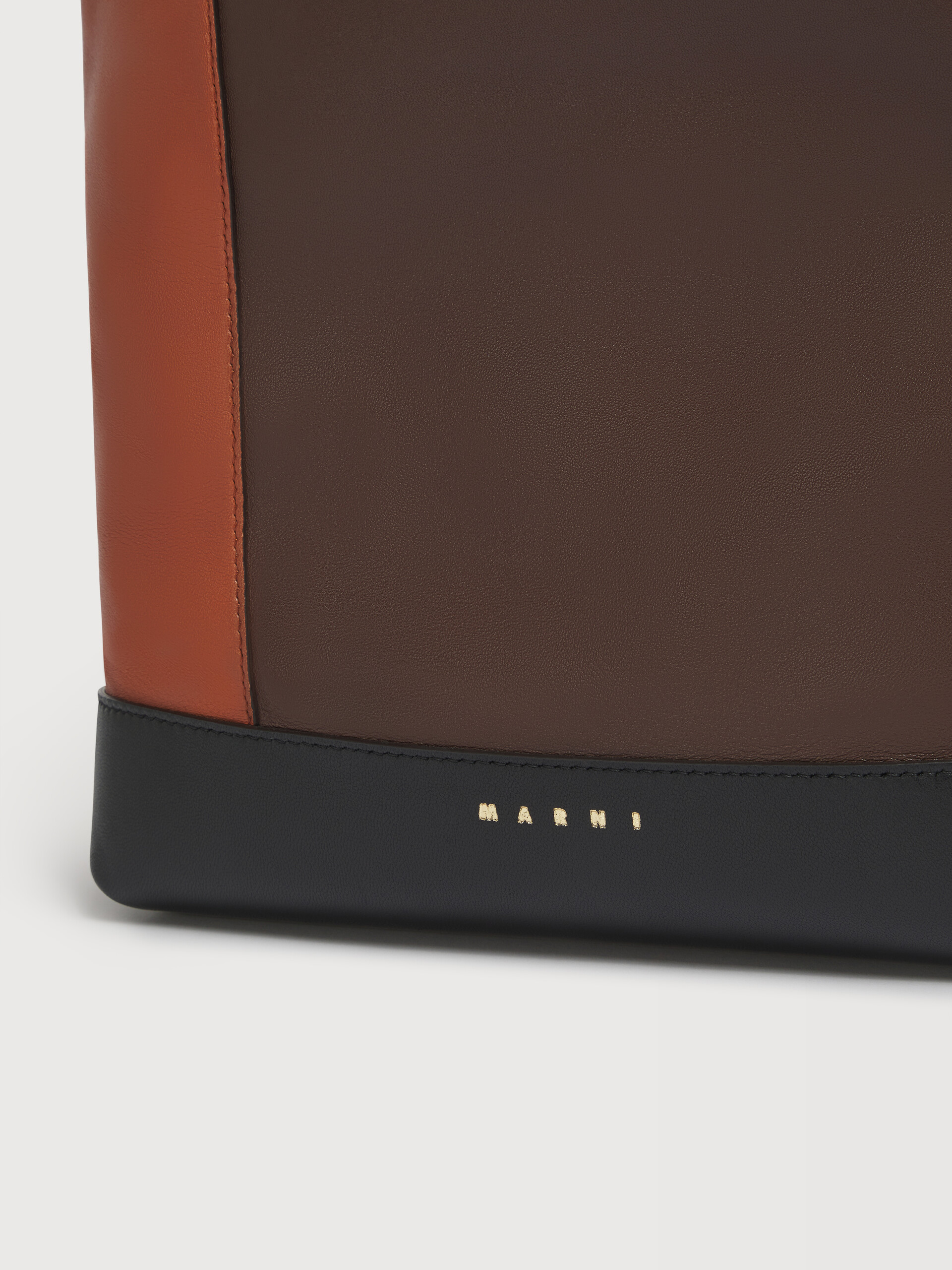 Yellow, brown and taupe leather Pod 2.0 bag - Shoulder Bags - Image 4