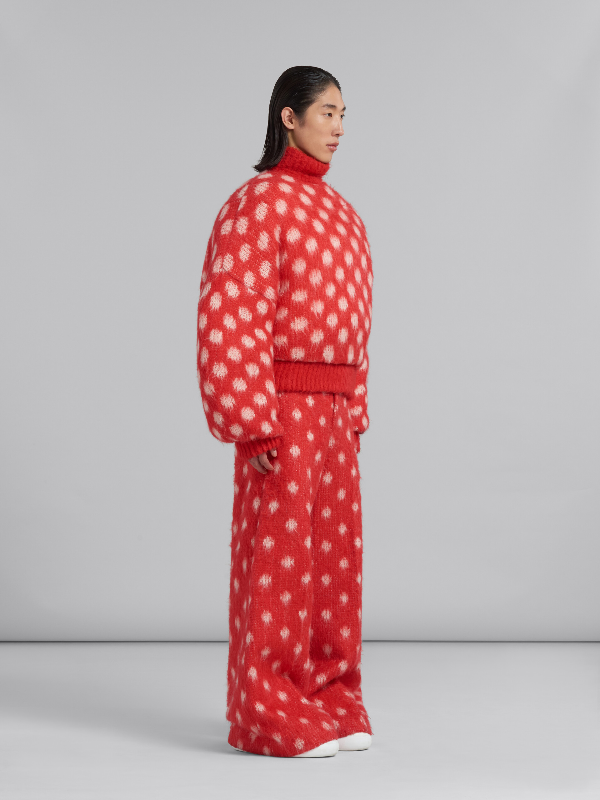 Red mohair trousers with polka dots - Pants - Image 5