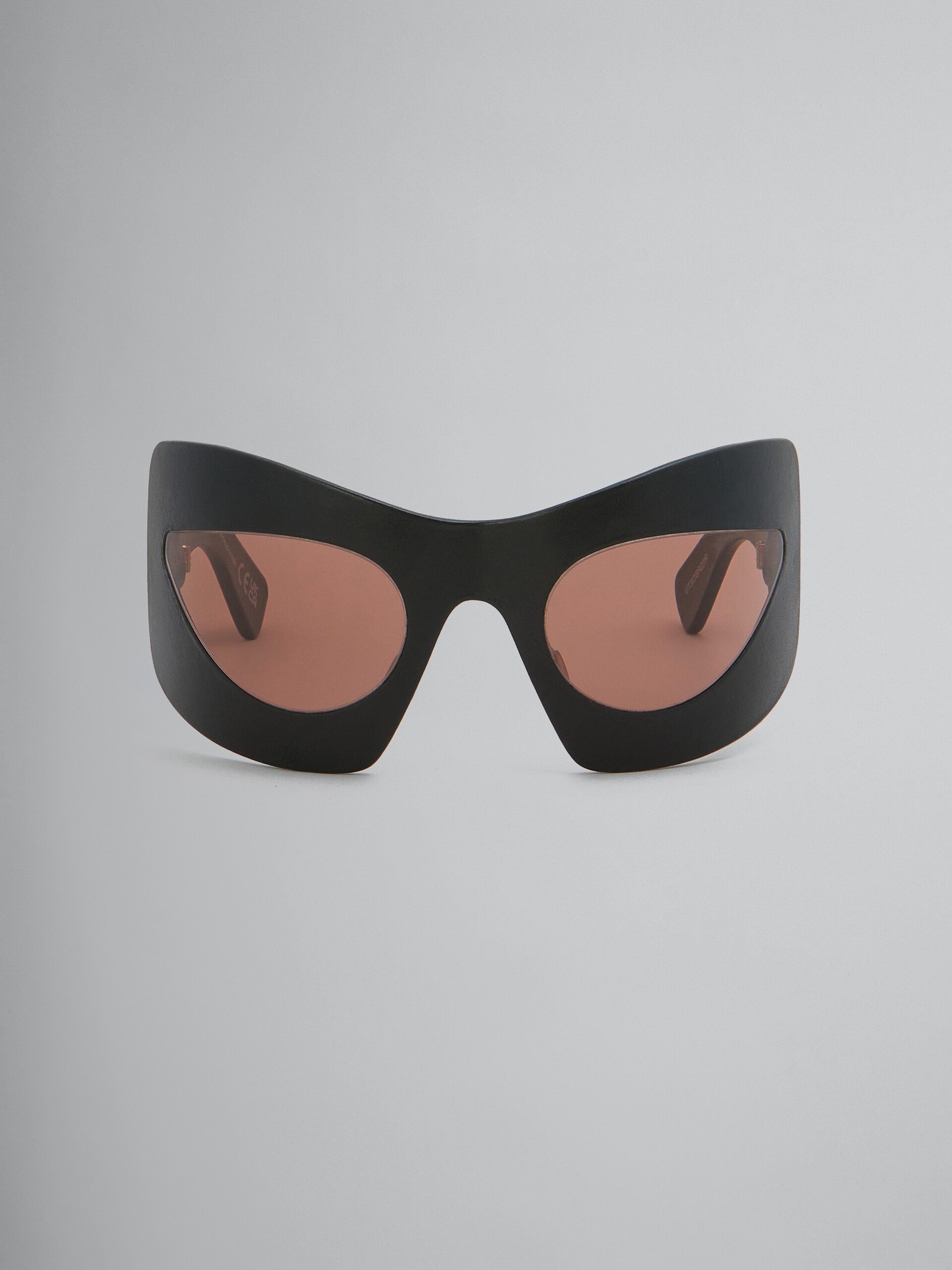 Karakum black leather sunglasses - Optical - Image 1