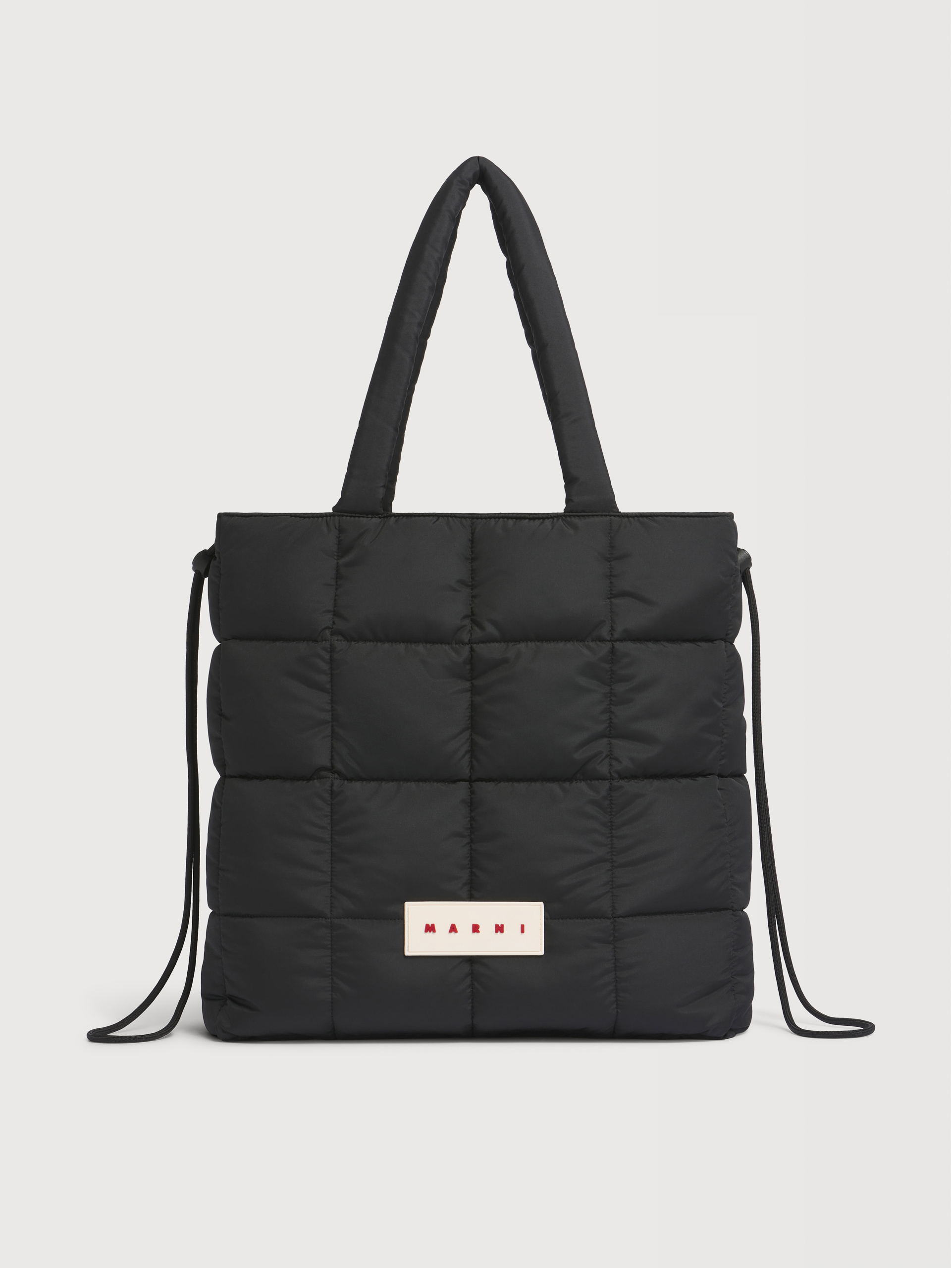 ブラック Puff トートバッグ - ショッピングバッグ - Image 1