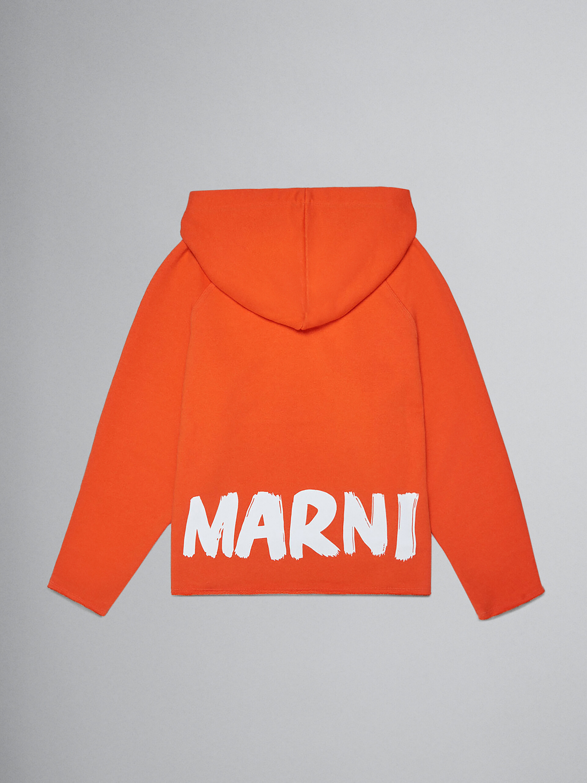 Sudadera con capucha naranja de algodón con logotipo Brush - Punto - Image 2