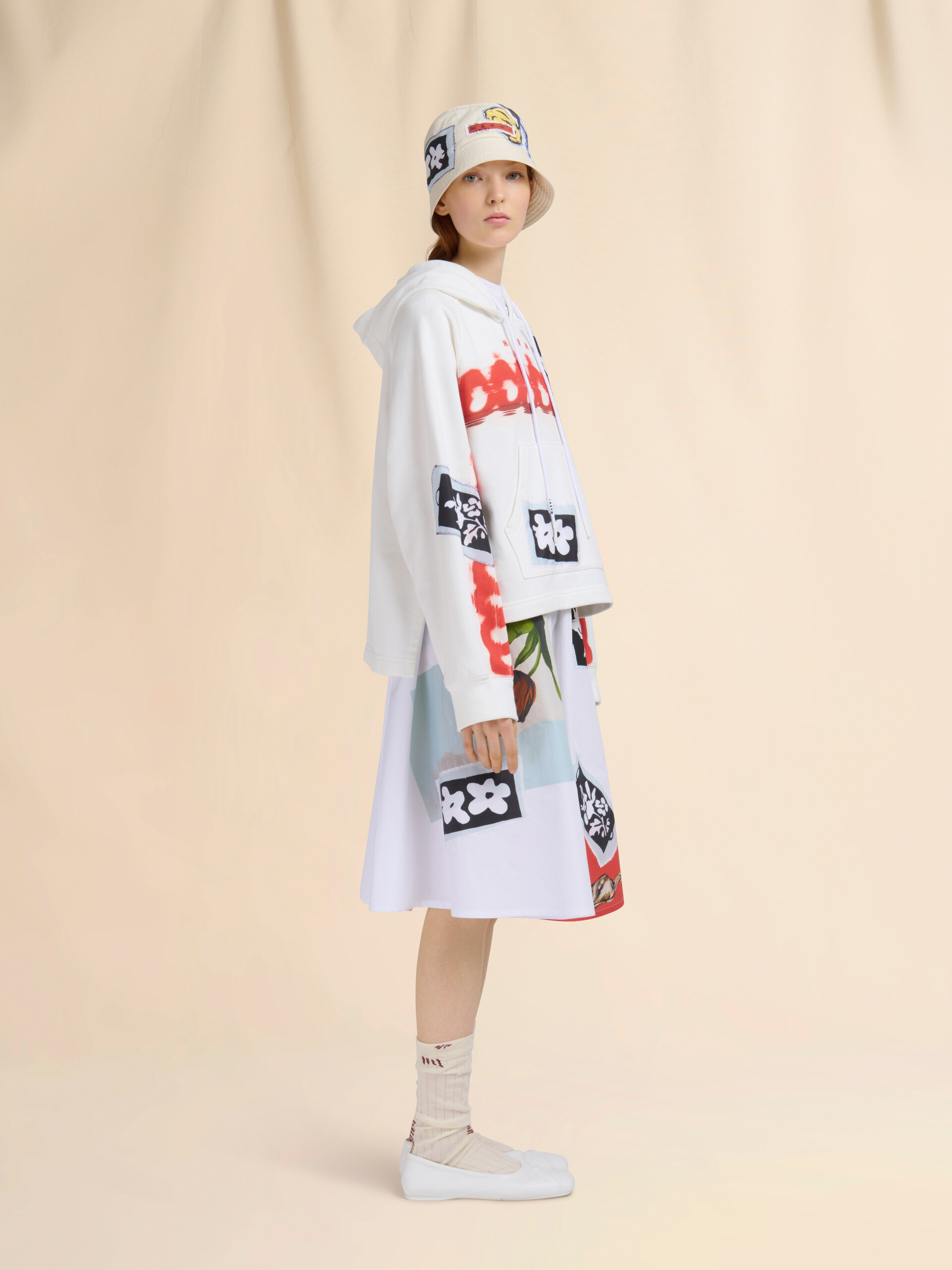 Cream cotton hoodie - Sweaters - Image 5