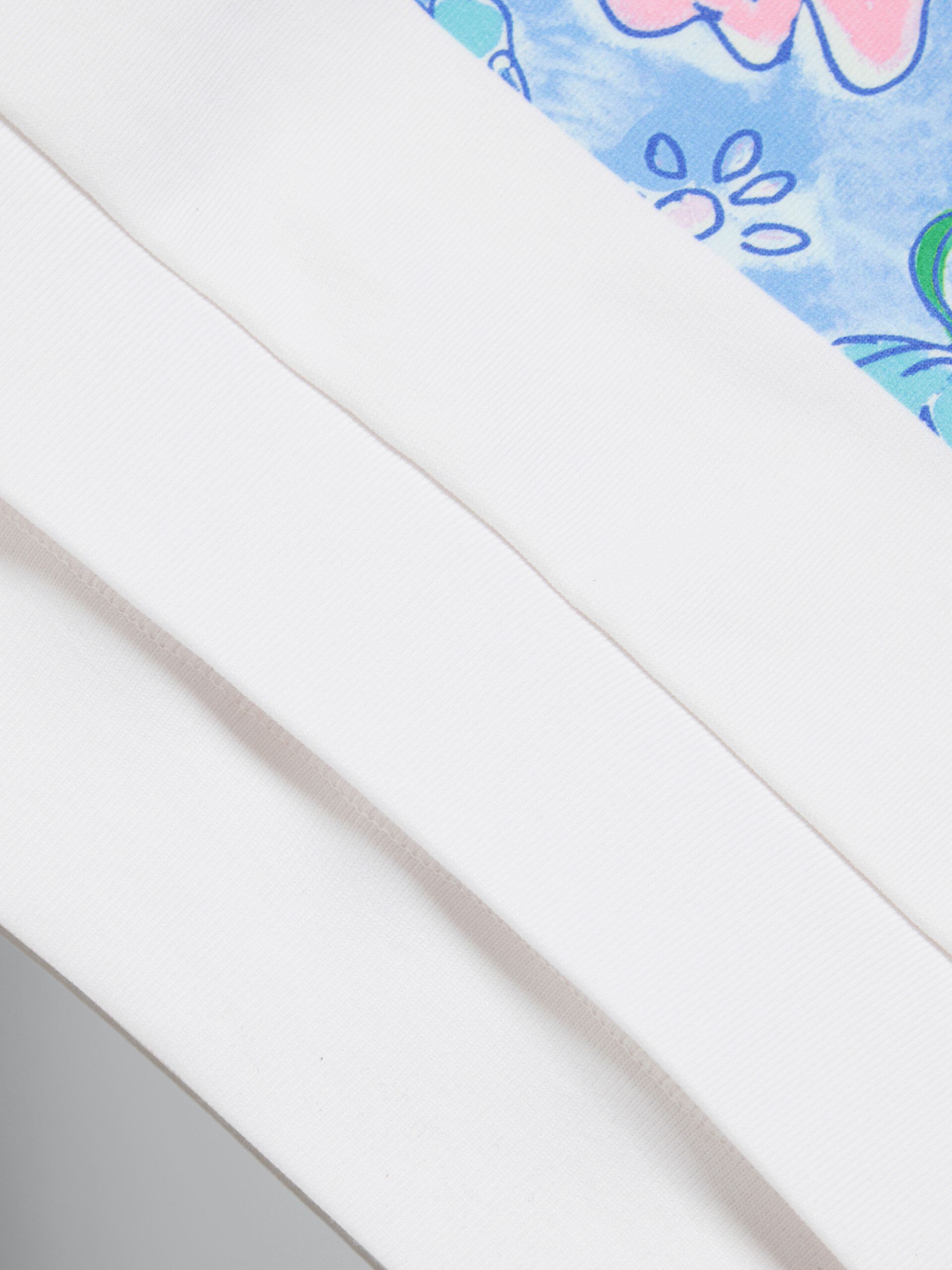 Sweat-shirt à col ras du cou blanc avec imprimé Marina - Maille - Image 4