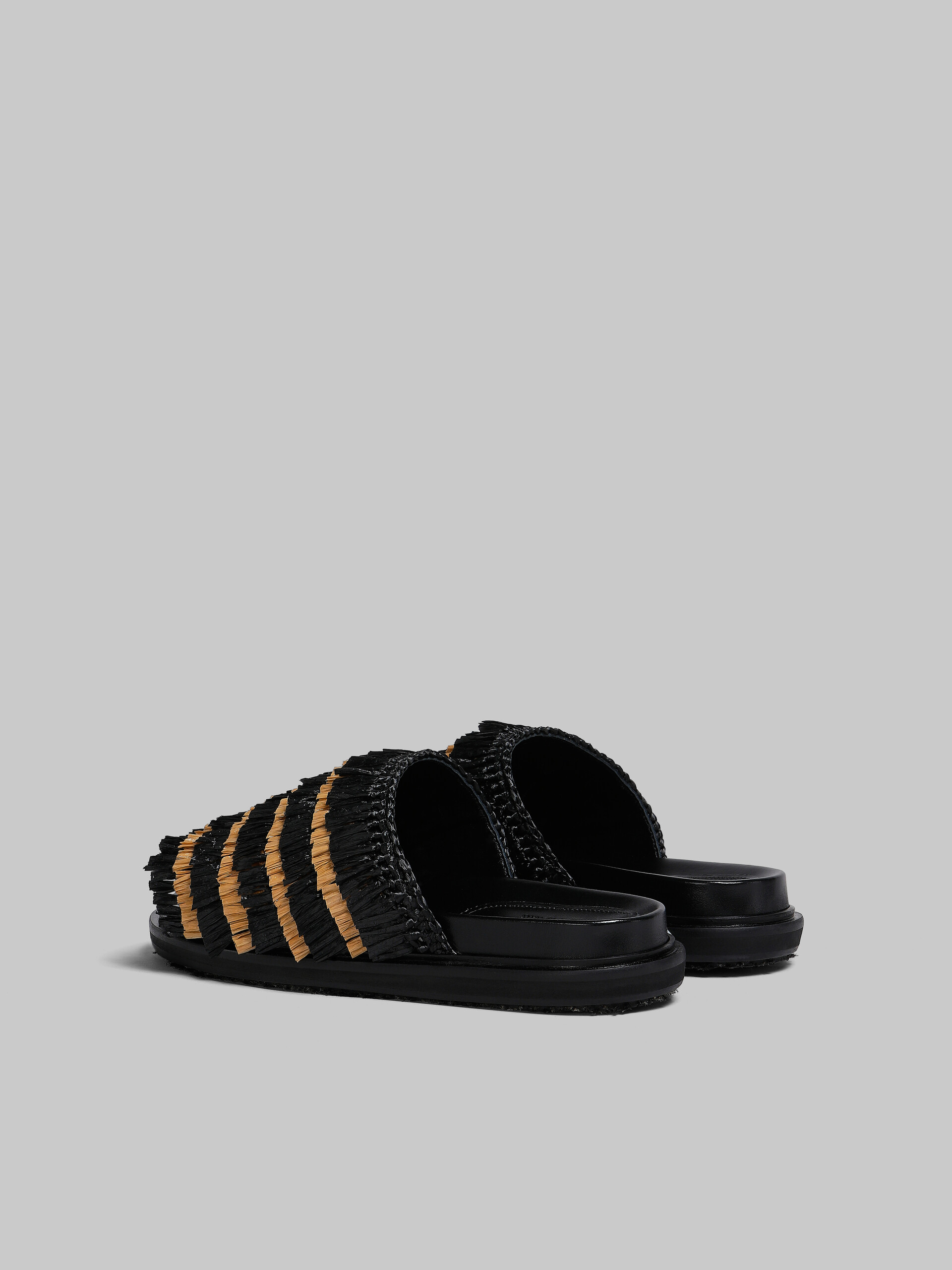 Black fringe slide sandal - Sandals - Image 3