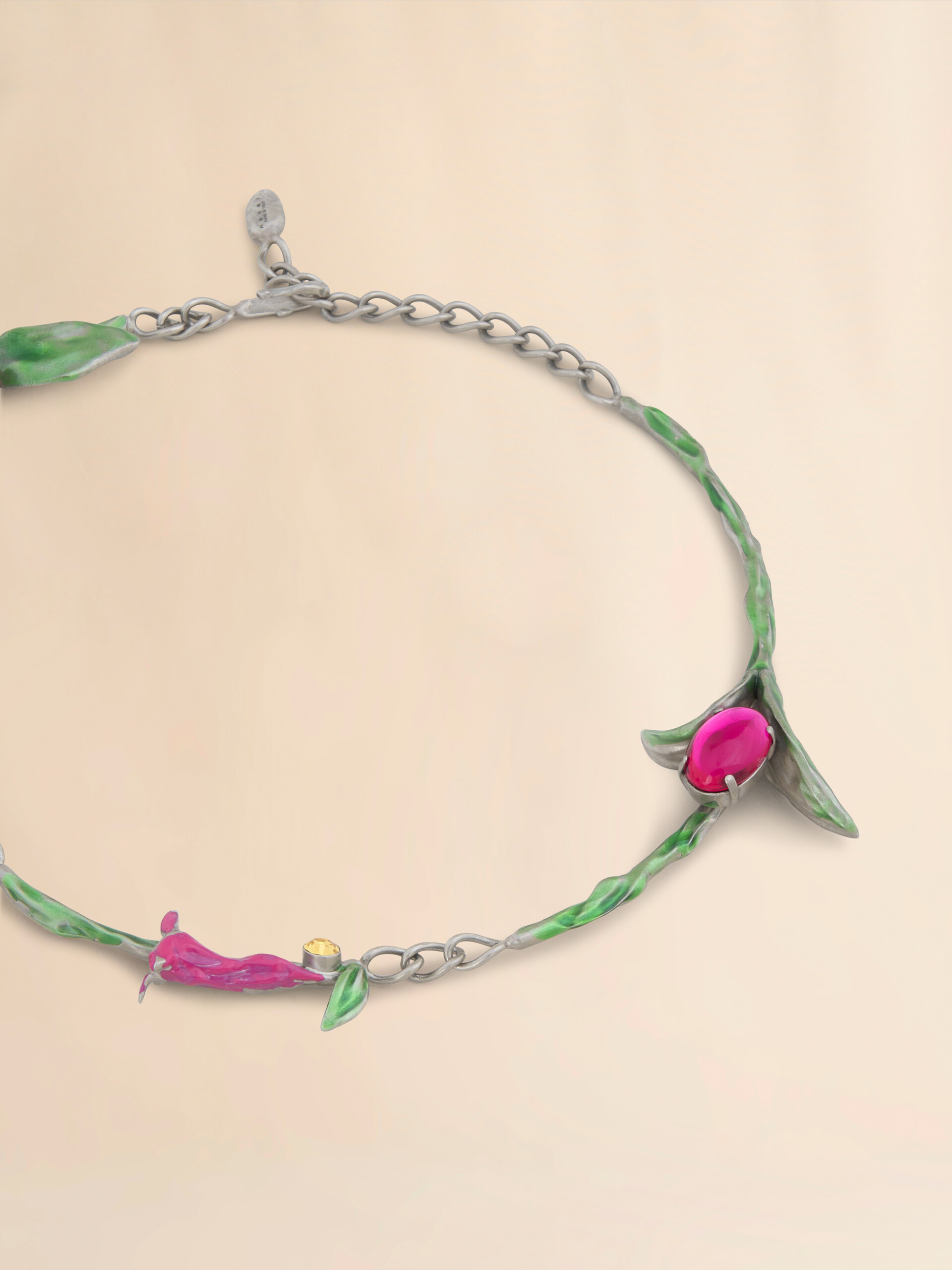 Enameled metal and rhinestones Flower Pop necklace - Necklaces - Image 2