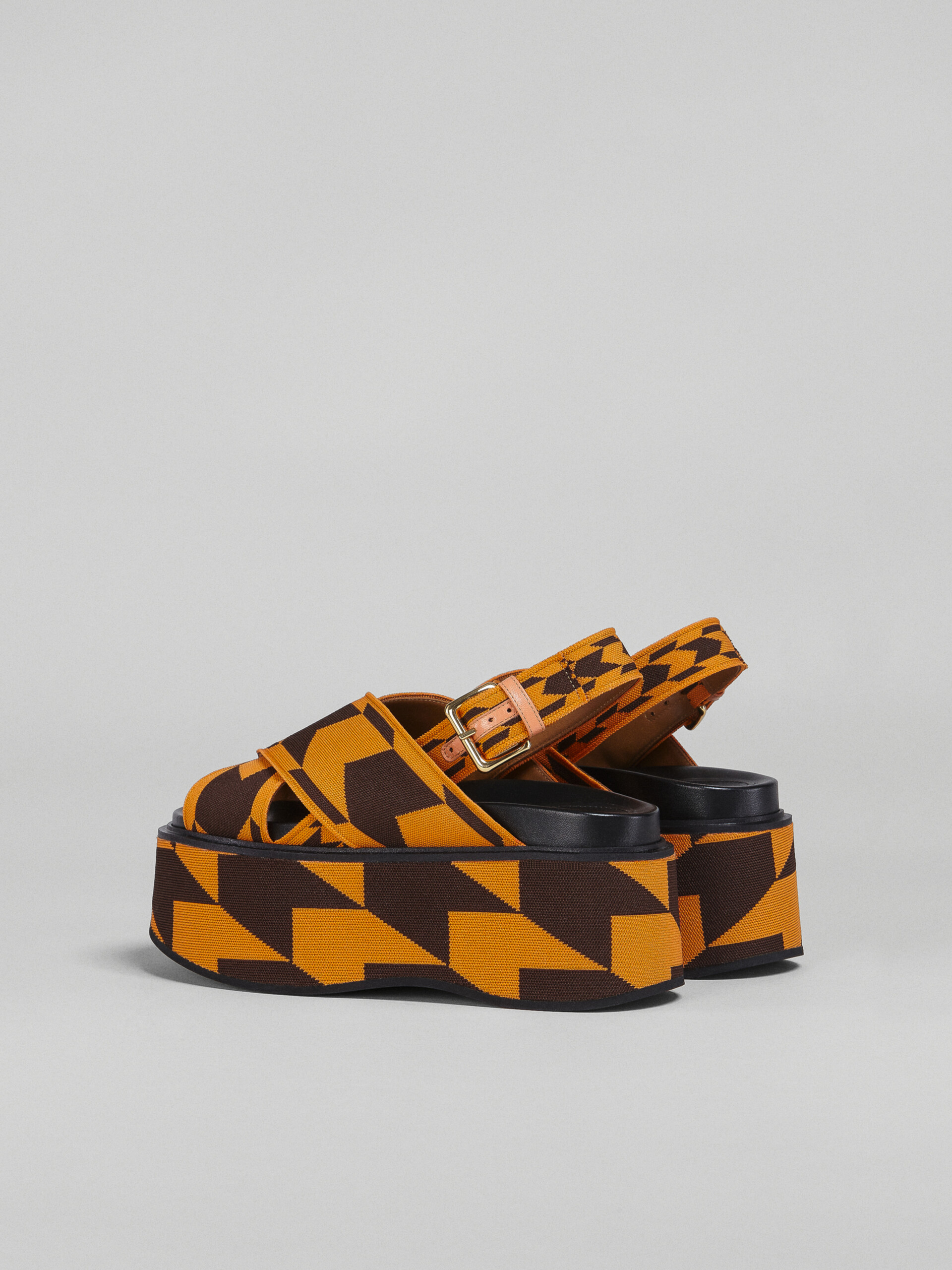 Houndstooth jacquard wedge sandal - Sandals - Image 3