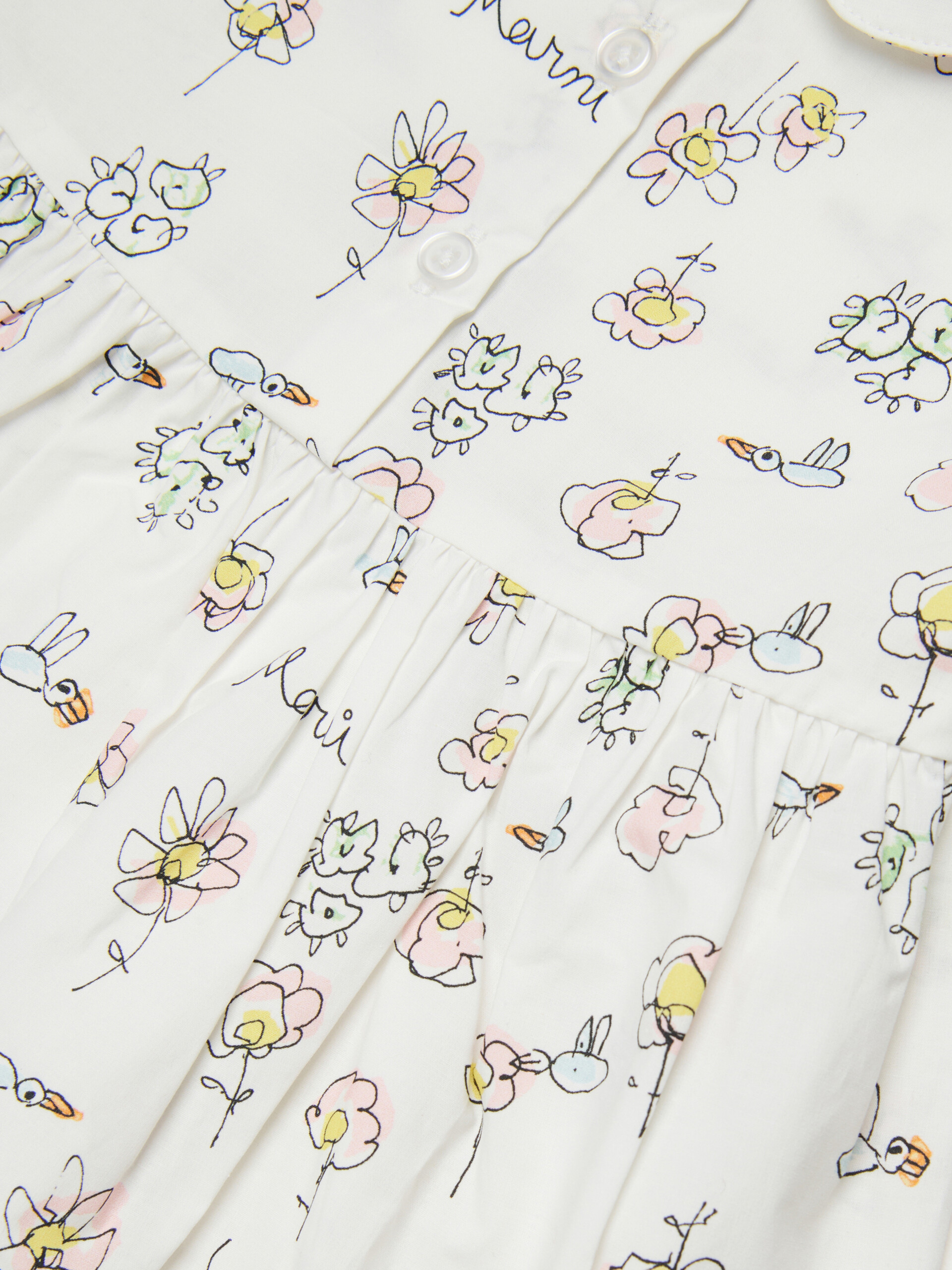 White cotton dress with Camilla print - Dresses - Image 4