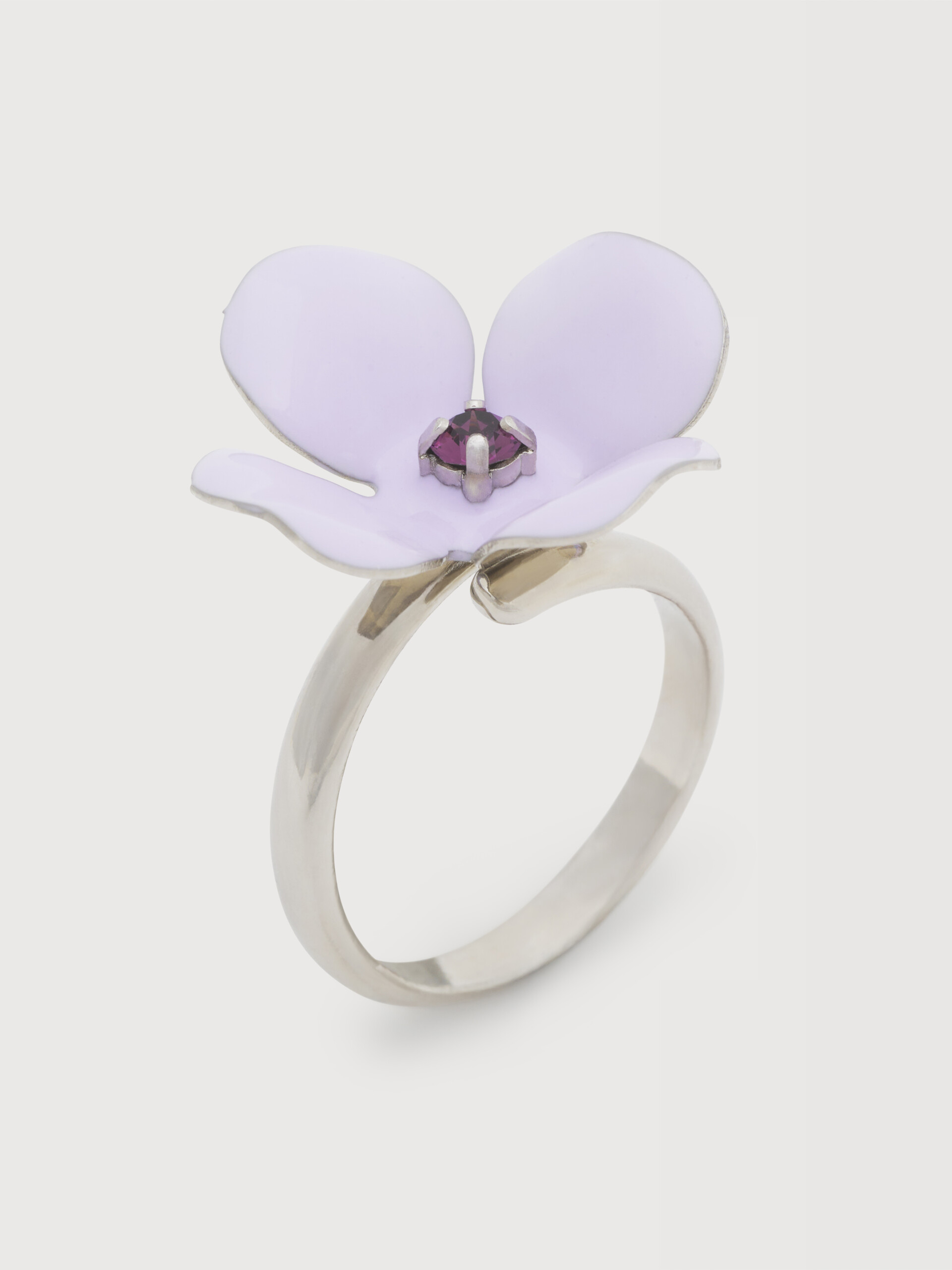 White enamel daisy ring - Rings - Image 4