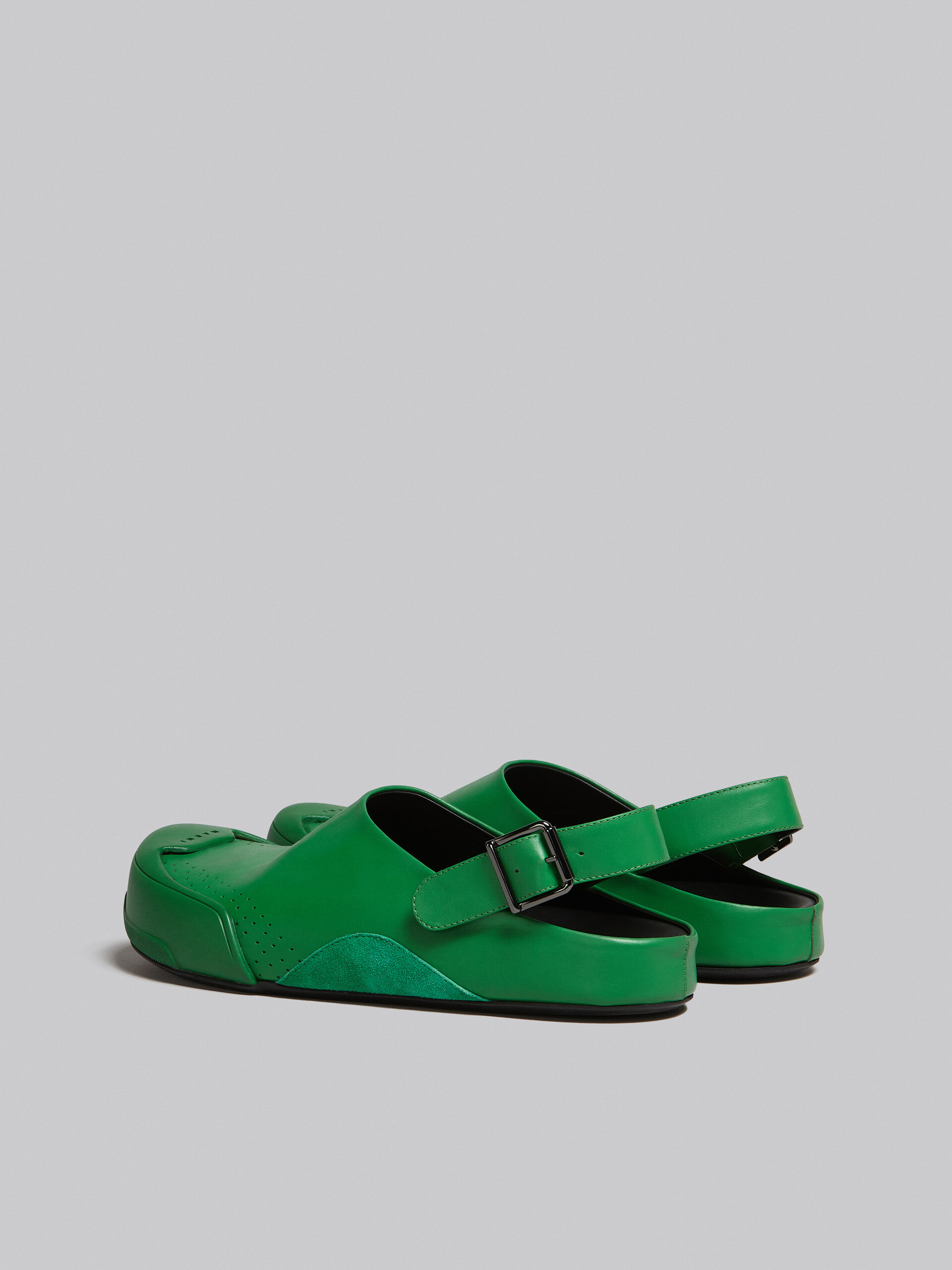 Green leather and suede Dada Sabot - Clogs - Image 3