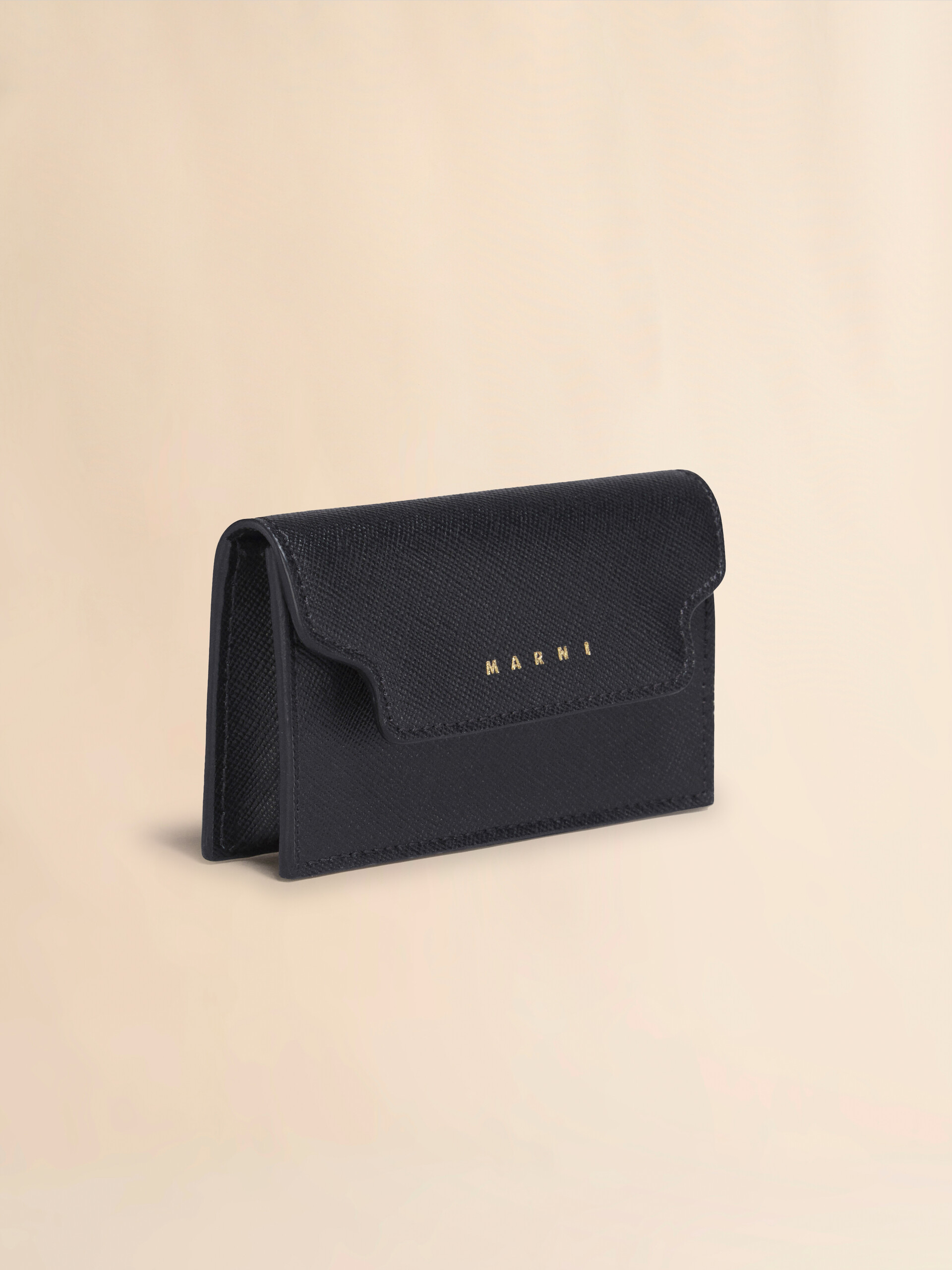 Black saffiano leather business card case | Marni