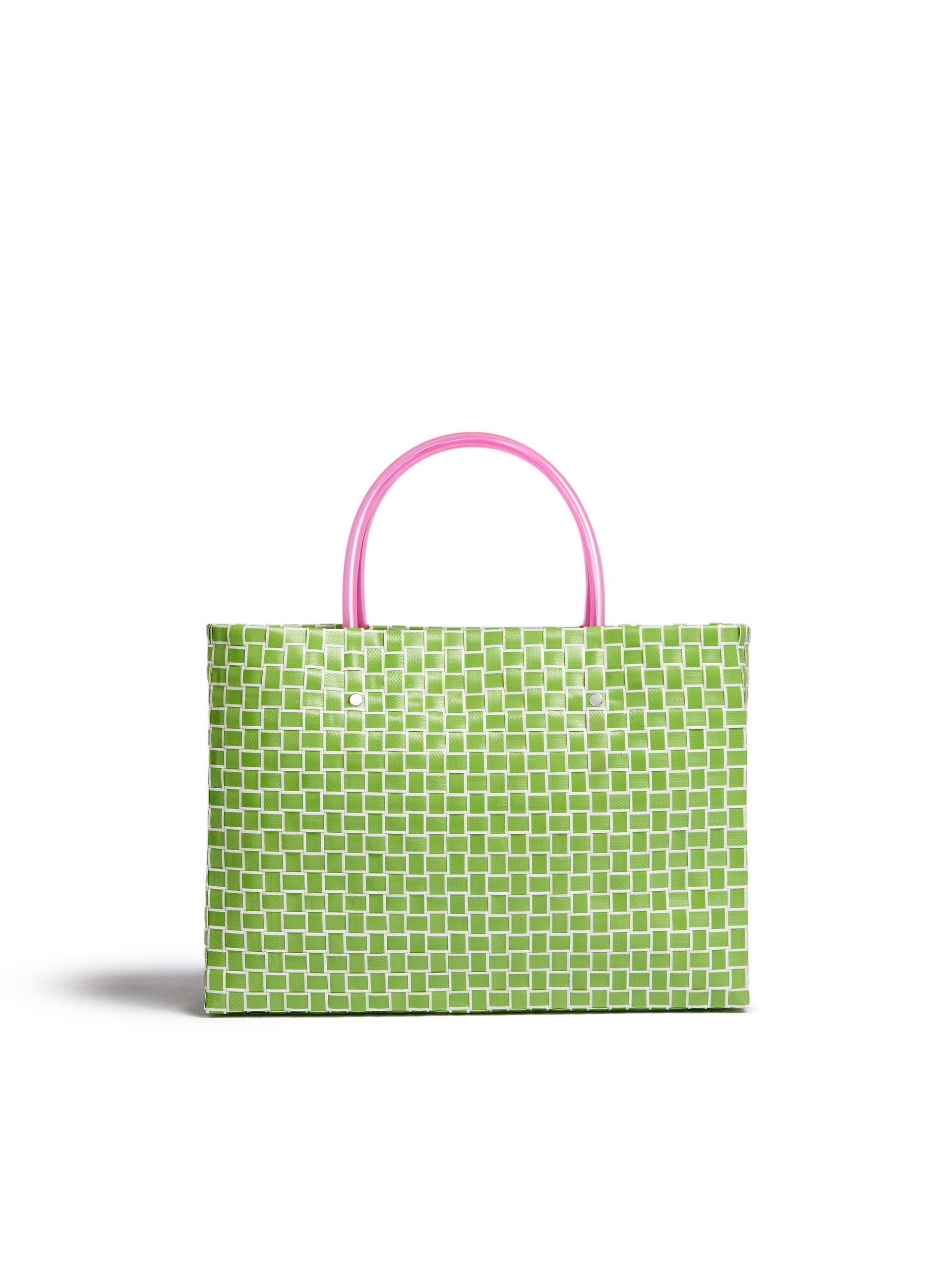 Green MARNI MARKET MINI FLOWER BASKET bag