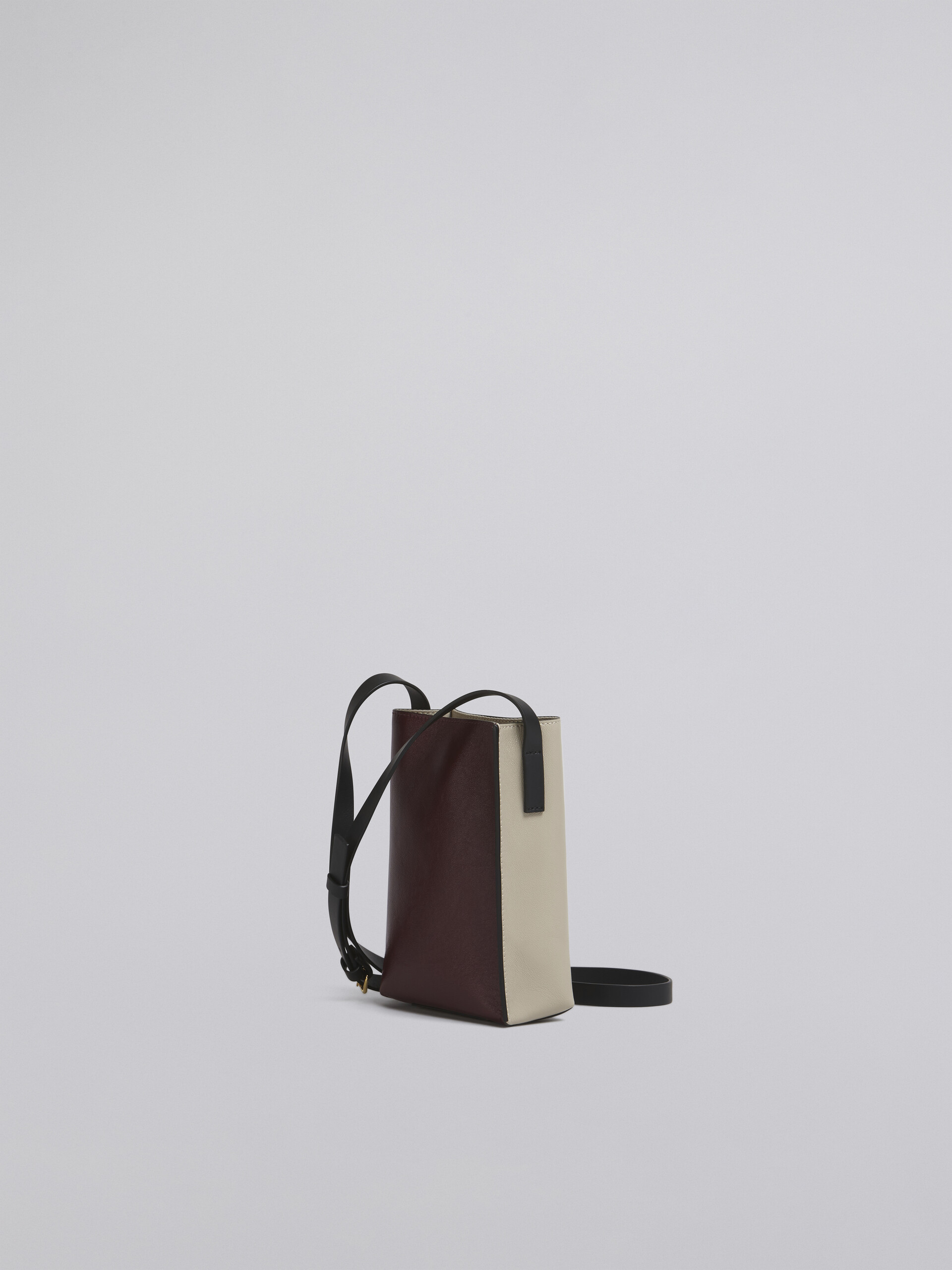 MUSEO SOFT nano bag in beige and burgundy leather - Shoulder Bags - Image 2