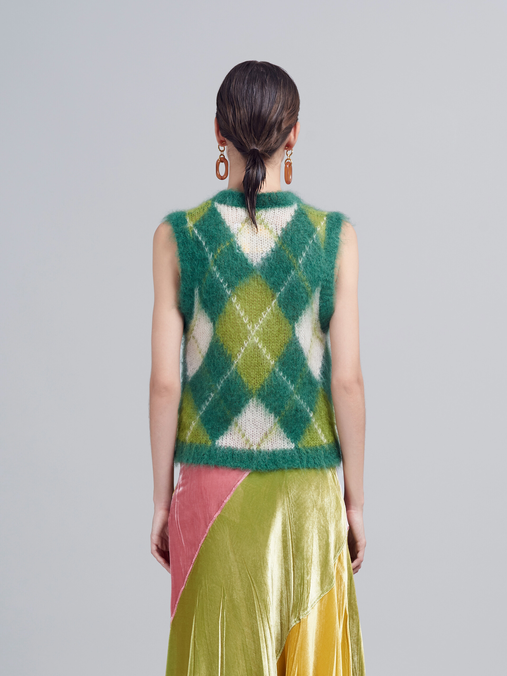 Iconic Mohair Argyle vest - Pullovers - Image 3
