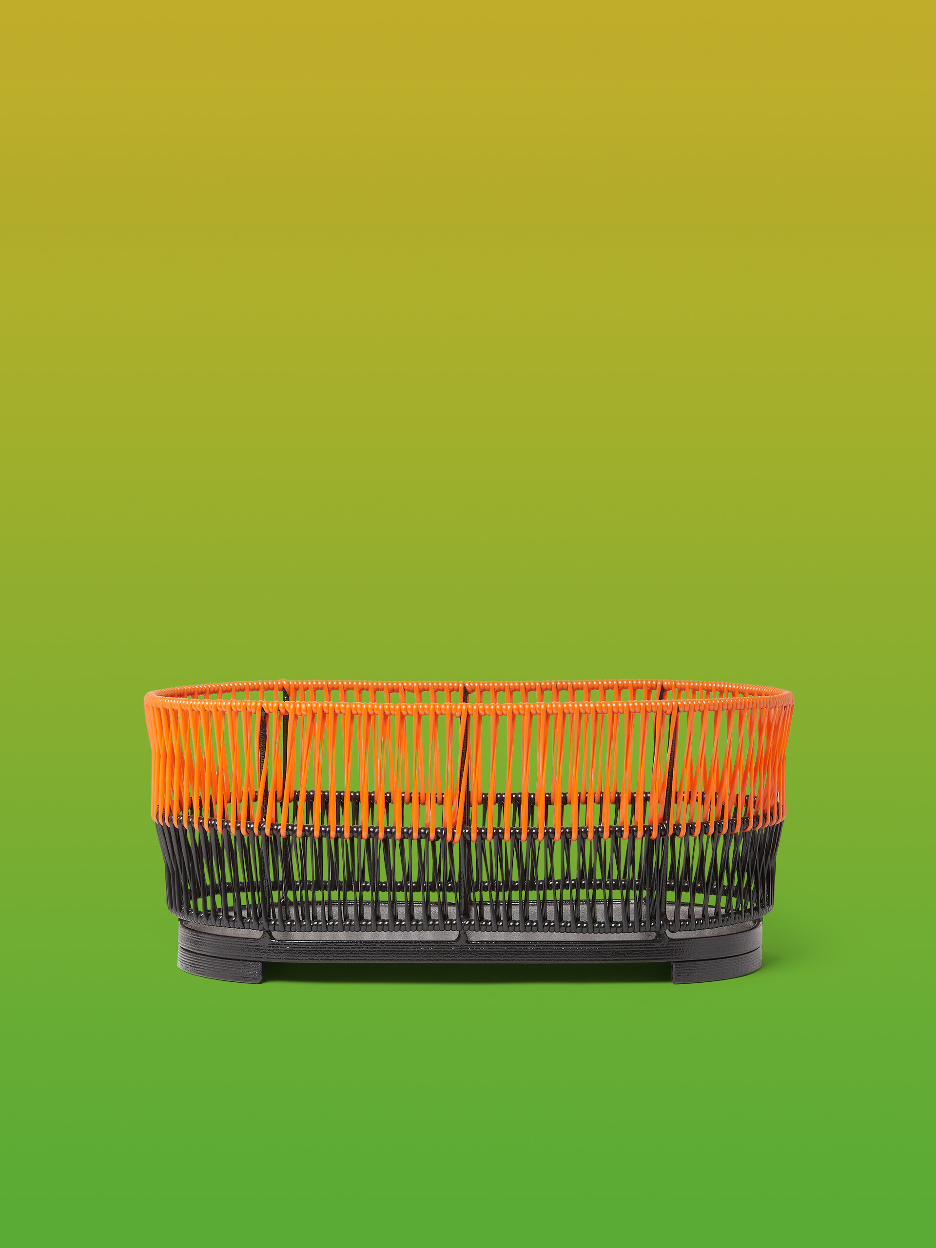 MARNI MARKET oval basket in metal and bi-coloured PVC - Furniture - Image 1