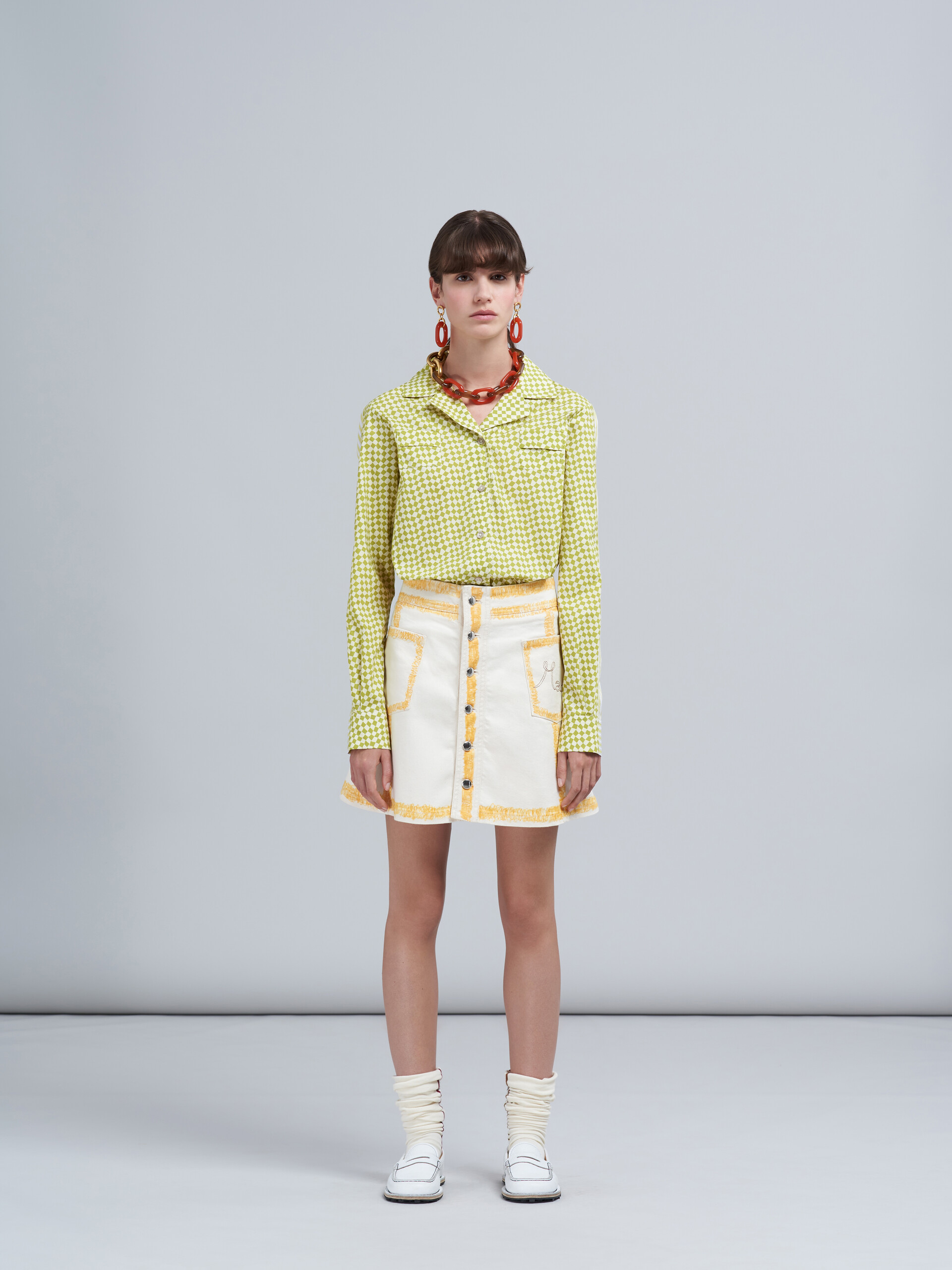 Gonna in denim ecrù | Marni